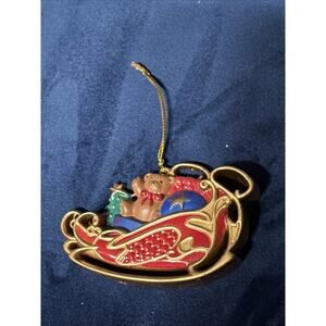 Christmas Tree Ornament Godiva Chocolatier Chocolates Holiday Santa Sleigh Bear